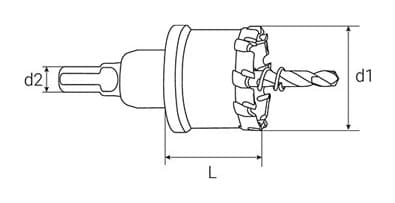 Коронка LENZ твердосплавная Ø24x30 мм LZCS-024