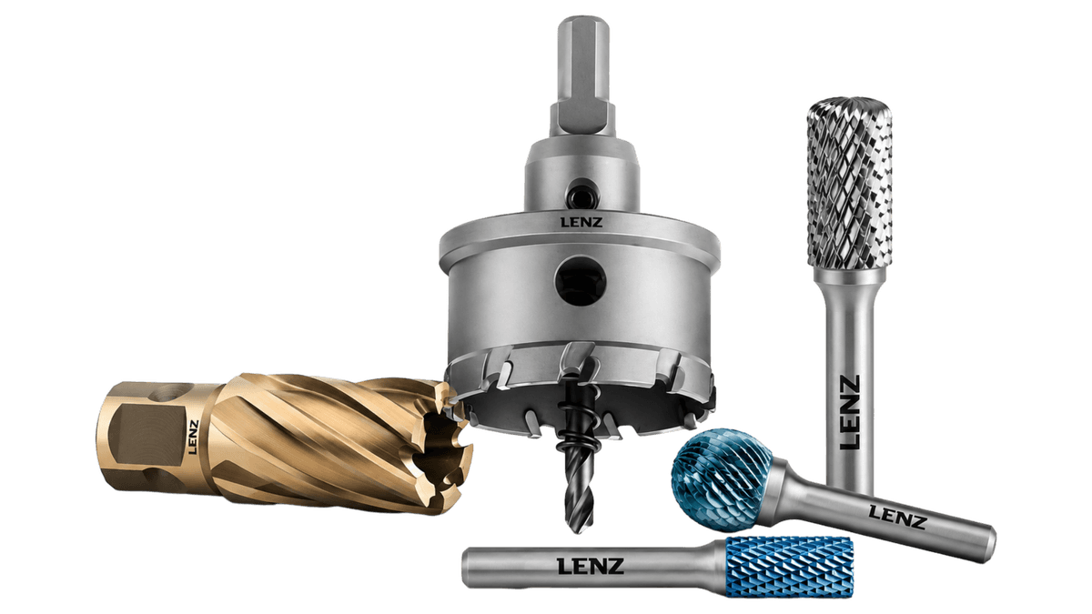 Инструмент LENZ — корончатые свёрла, коронки TCT, борфрезы